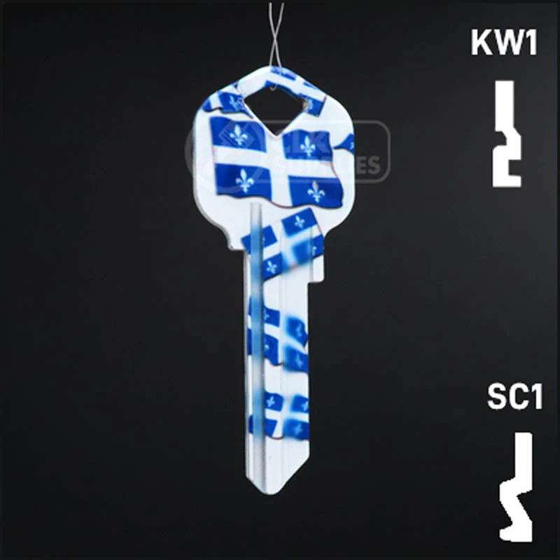 Happy Keys- Quebec Flag Key (Choose Keyway) - Image 15