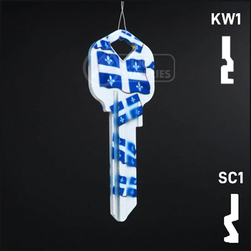 Happy Keys- Quebec Flag Key (Choose Keyway) - Image 16