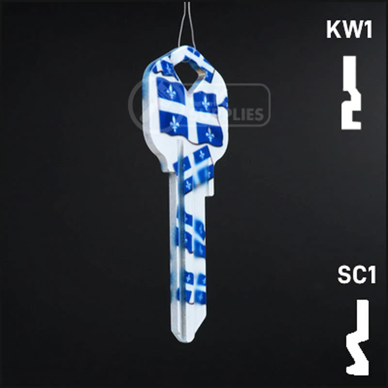 Happy Keys- Quebec Flag Key (Choose Keyway) - Image 17