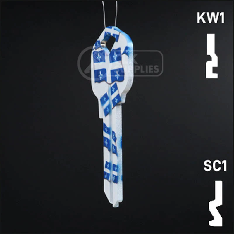 Happy Keys- Quebec Flag Key (Choose Keyway) - Image 22