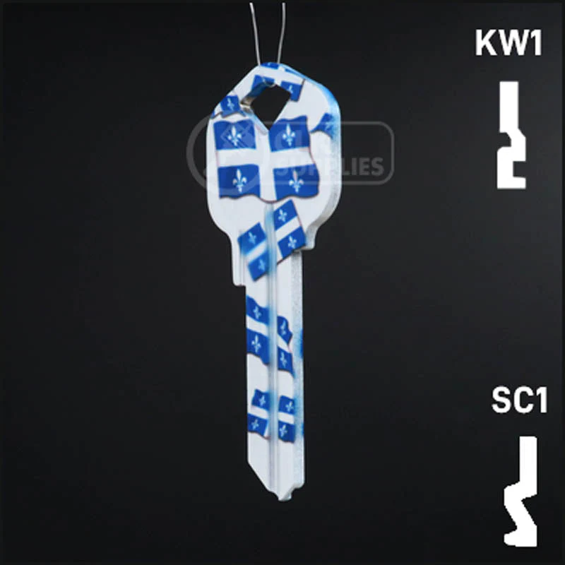 Happy Keys- Quebec Flag Key (Choose Keyway) - Image 23