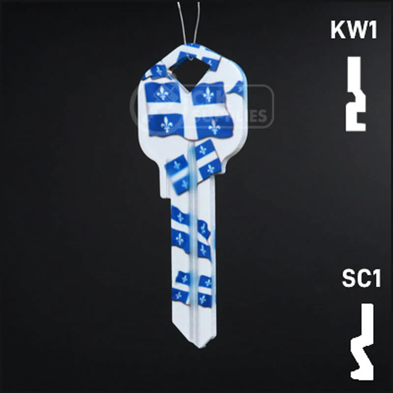 Happy Keys- Quebec Flag Key (Choose Keyway) - Image 24