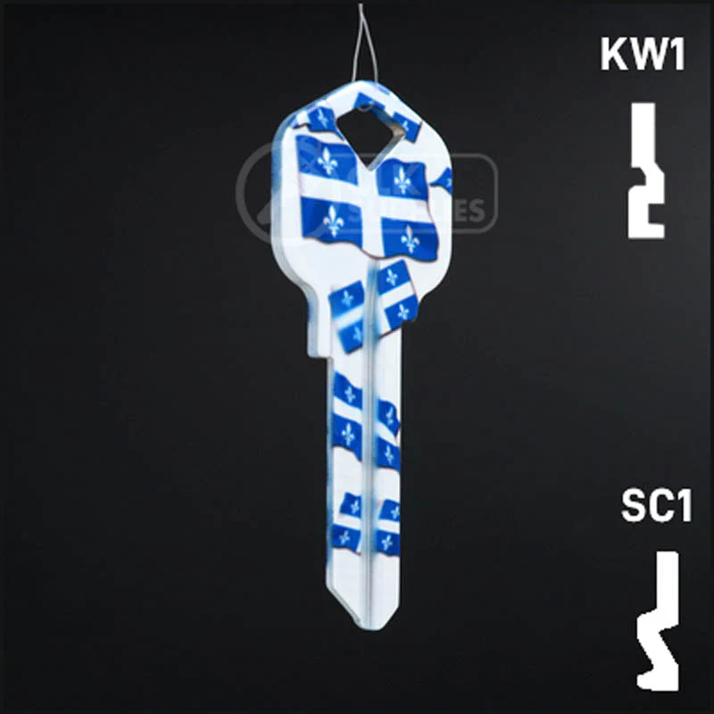 Happy Keys- Quebec Flag Key (Choose Keyway) - Image 4