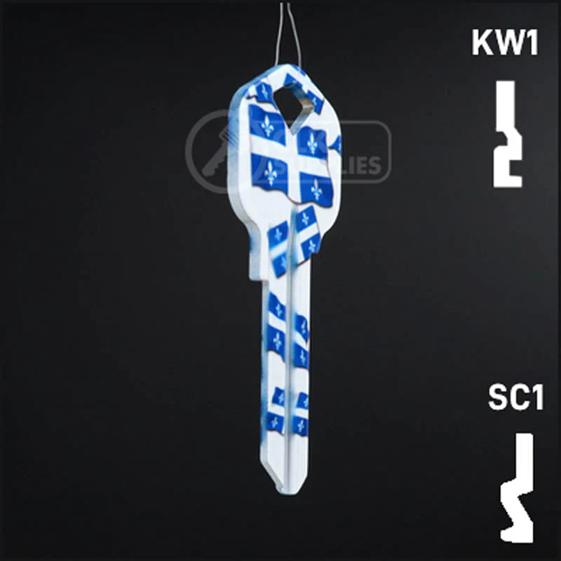 Happy Keys- Quebec Flag Key (Choose Keyway) - Image 5
