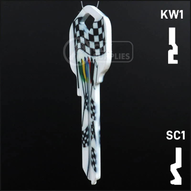 Happy Keys- Racing Flags Key (Choose Keyway) - Image 22