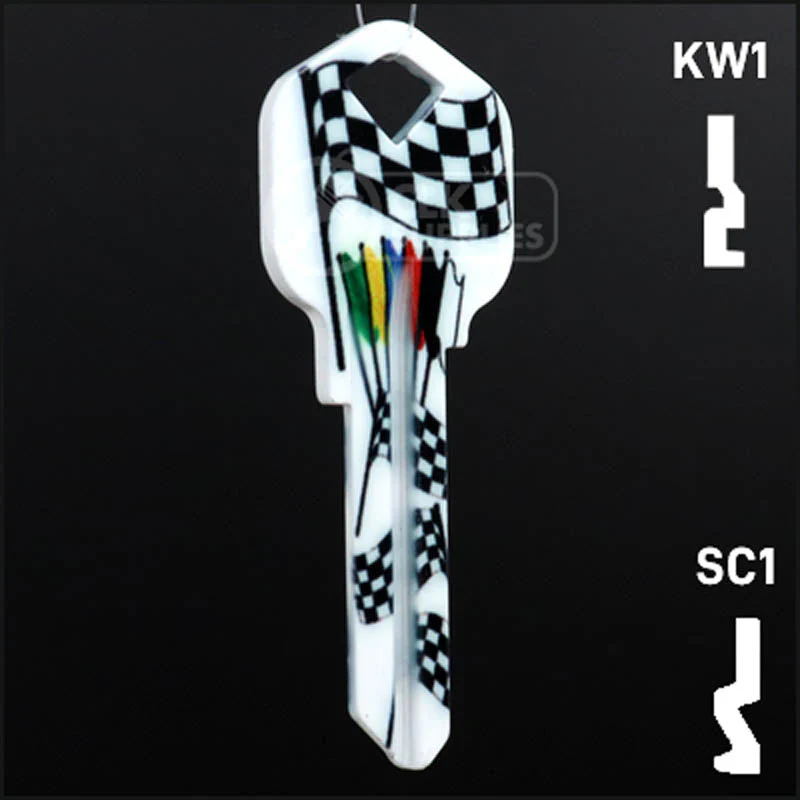 Happy Keys- Racing Flags Key (Choose Keyway) - Image 4