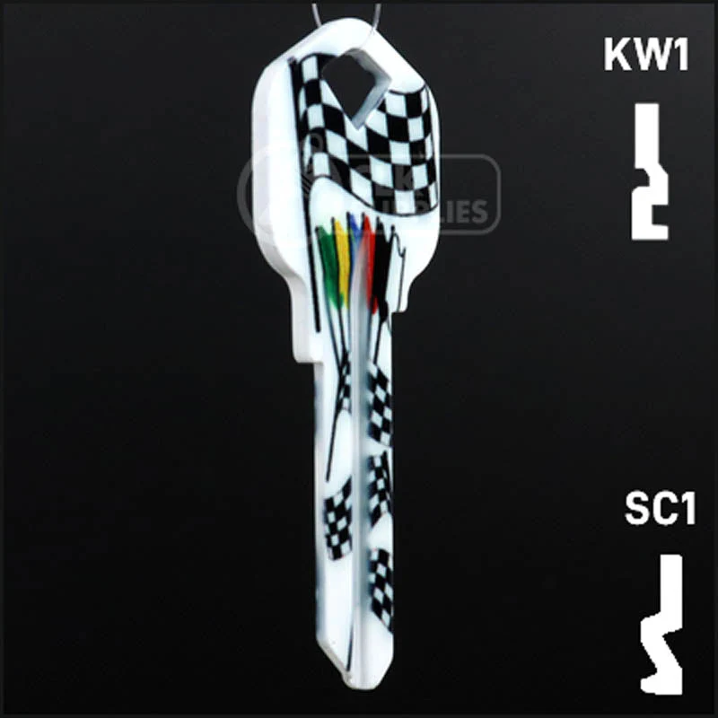 Happy Keys- Racing Flags Key (Choose Keyway) - Image 5