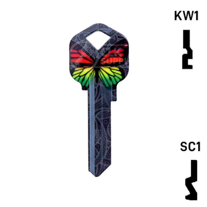 Happy Keys- Rainbow Butterfly Key (Choose Keyway) - Image 13