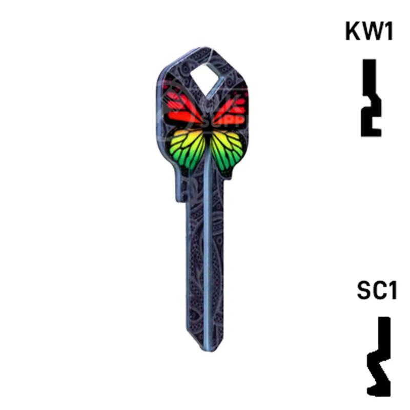 Happy Keys- Rainbow Butterfly Key (Choose Keyway) - Image 4