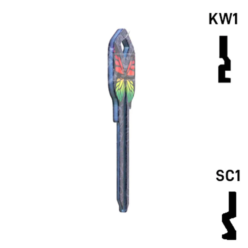 Happy Keys- Rainbow Butterfly Key (Choose Keyway) - Image 6