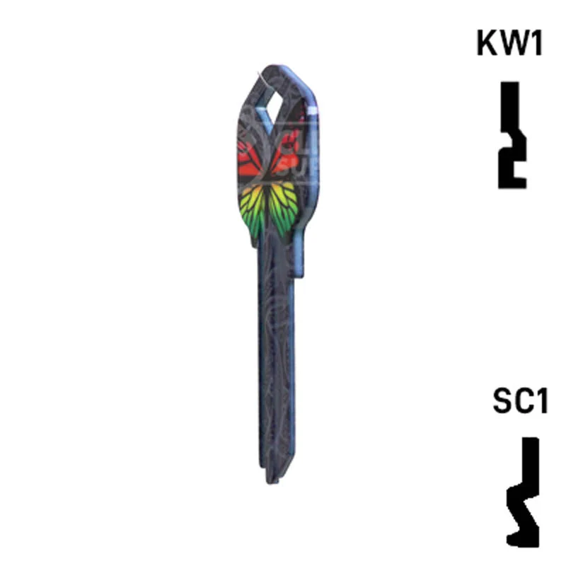 Happy Keys- Rainbow Butterfly Key (Choose Keyway) - Image 9