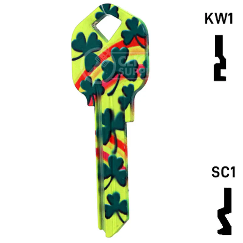 Happy Keys- Rainbow Clover Key (Choose Keyway) - Image 11