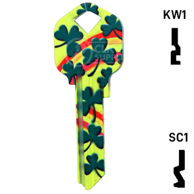 Happy Keys- Rainbow Clover Key (Choose Keyway) - Image 12