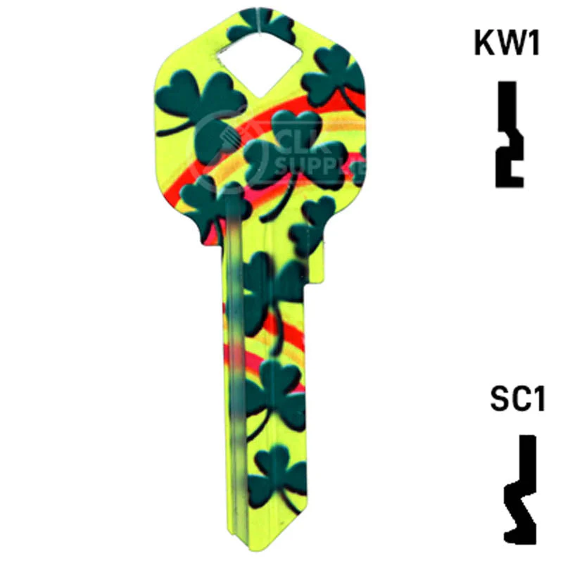 Happy Keys- Rainbow Clover Key (Choose Keyway) - Image 13
