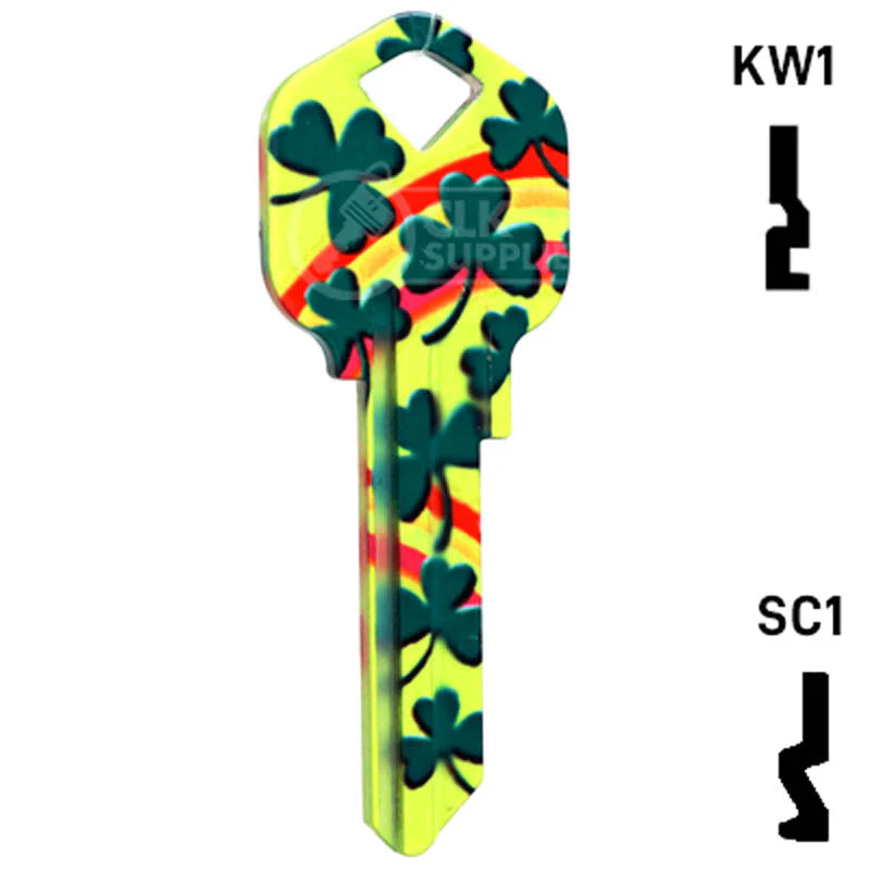 Happy Keys- Rainbow Clover Key (Choose Keyway) - Image 15