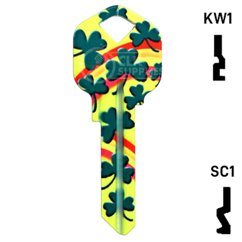 Happy Keys- Rainbow Clover Key (Choose Keyway) - Image 2