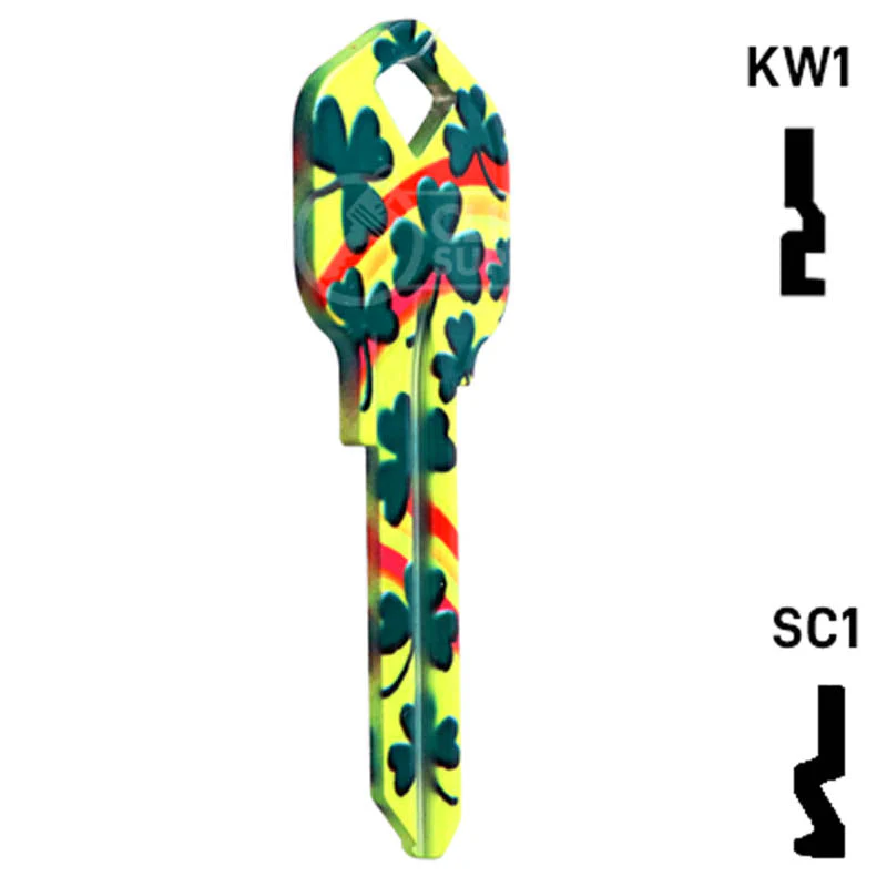 Happy Keys- Rainbow Clover Key (Choose Keyway) - Image 5