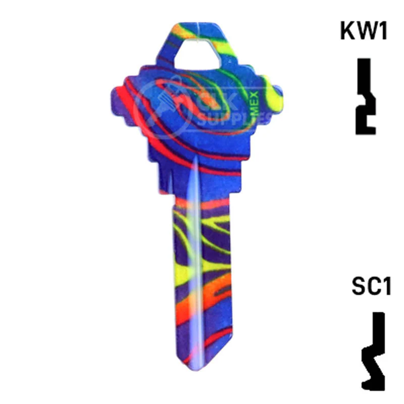 Happy Keys- Rainbow Swirl Key (Choose Keyway) - Image 14