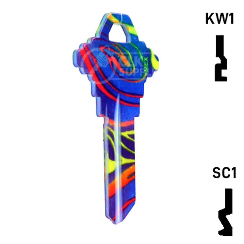 Happy Keys- Rainbow Swirl Key (Choose Keyway) - Image 16
