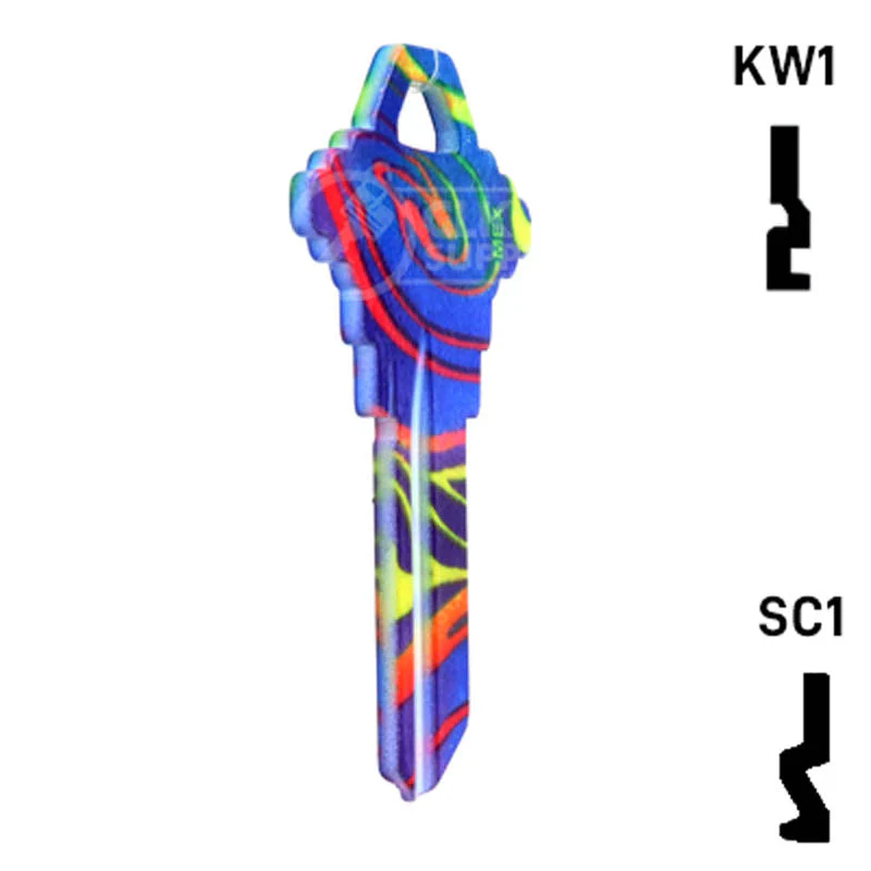 Happy Keys- Rainbow Swirl Key (Choose Keyway) - Image 17