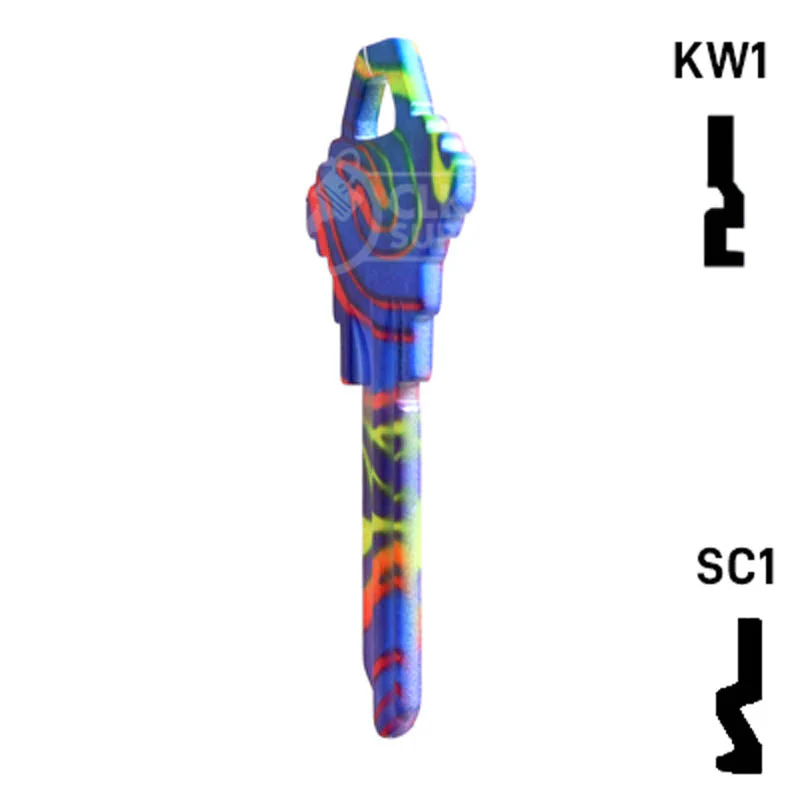Happy Keys- Rainbow Swirl Key (Choose Keyway) - Image 21