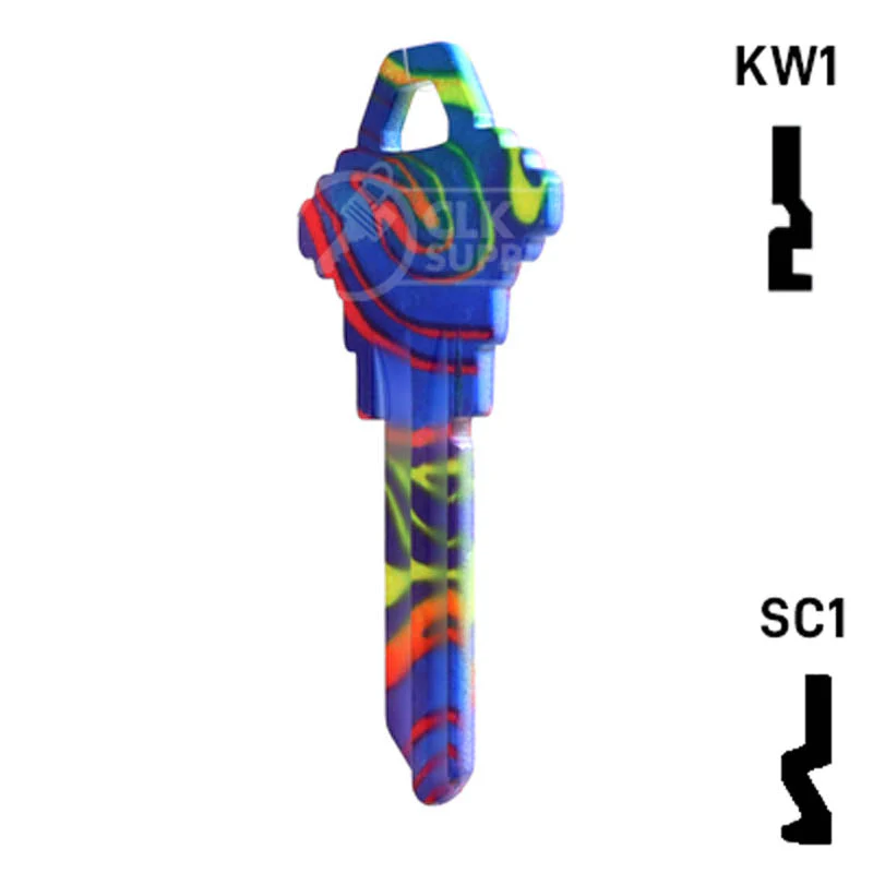 Happy Keys- Rainbow Swirl Key (Choose Keyway) - Image 22
