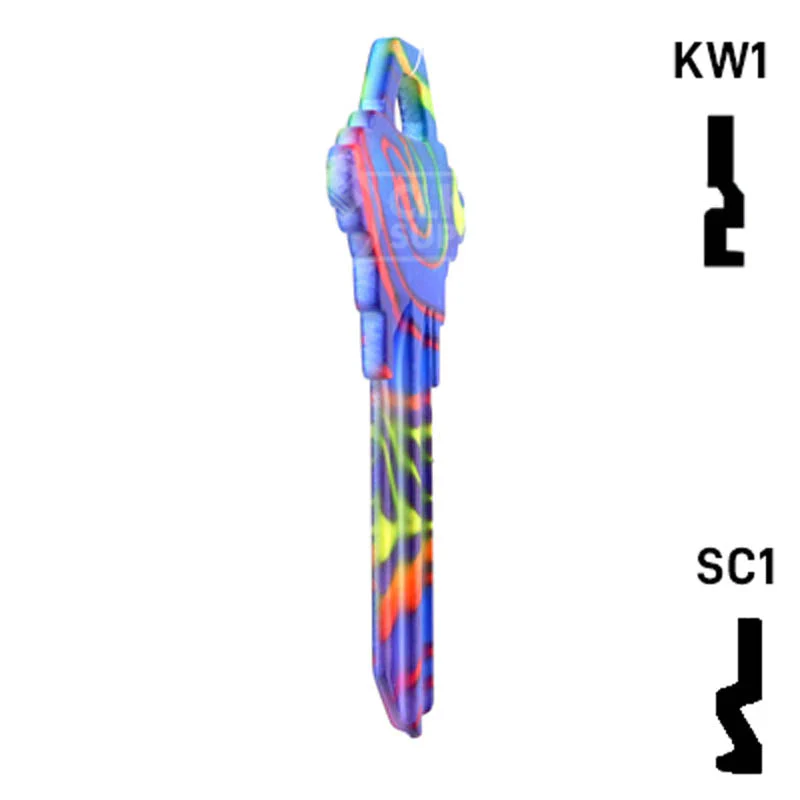 Happy Keys- Rainbow Swirl Key (Choose Keyway) - Image 6