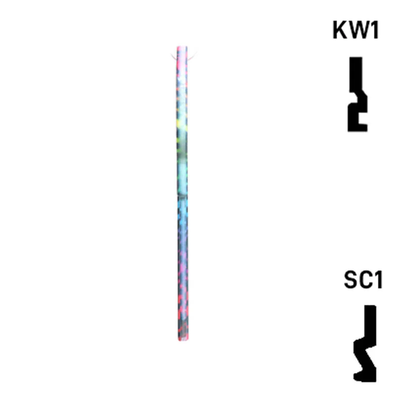 Happy Keys- Rainbow Zebra Key (Choose Keyway) - Image 7