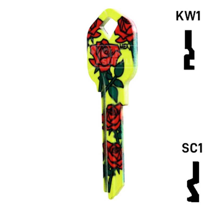 Happy Keys- Roses Key (Choose Keyway) - Image 10