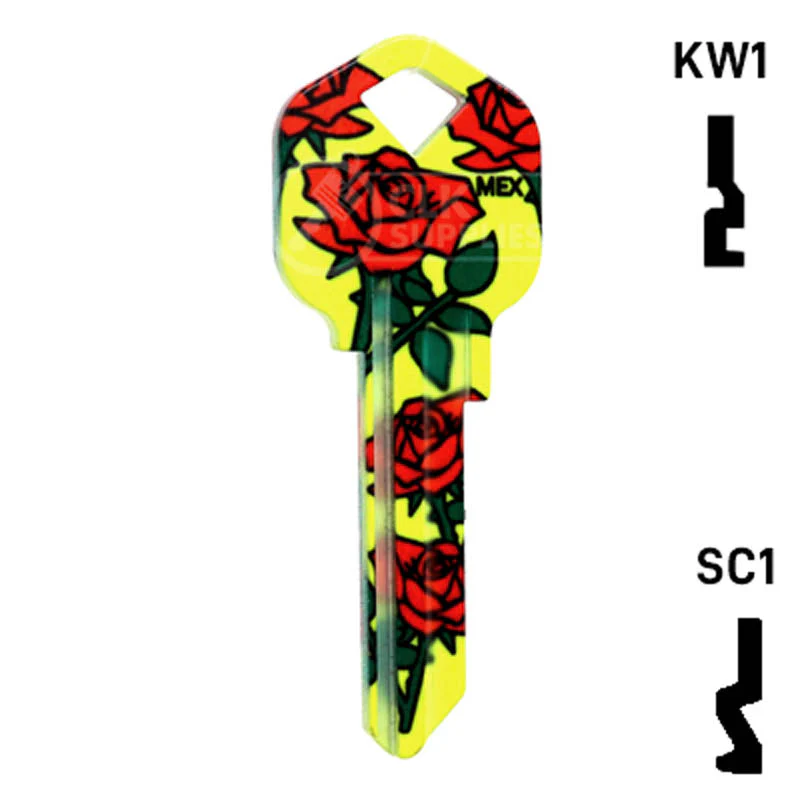 Happy Keys- Roses Key (Choose Keyway) - Image 15