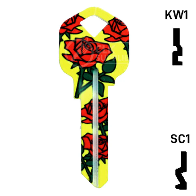 Happy Keys- Roses Key (Choose Keyway) - Image 2