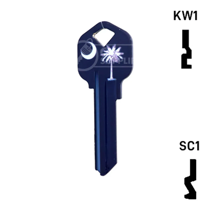 Happy Keys- South Carolina Flag SC1 Key (Choose Keyway) - Image 12
