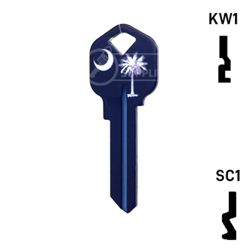 Happy Keys- South Carolina Flag SC1 Key (Choose Keyway) - Image 24