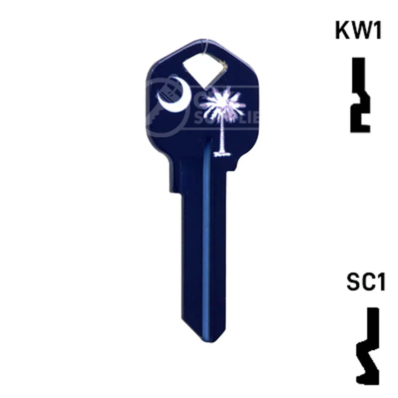 Happy Keys- South Carolina Flag SC1 Key (Choose Keyway) - Image 3