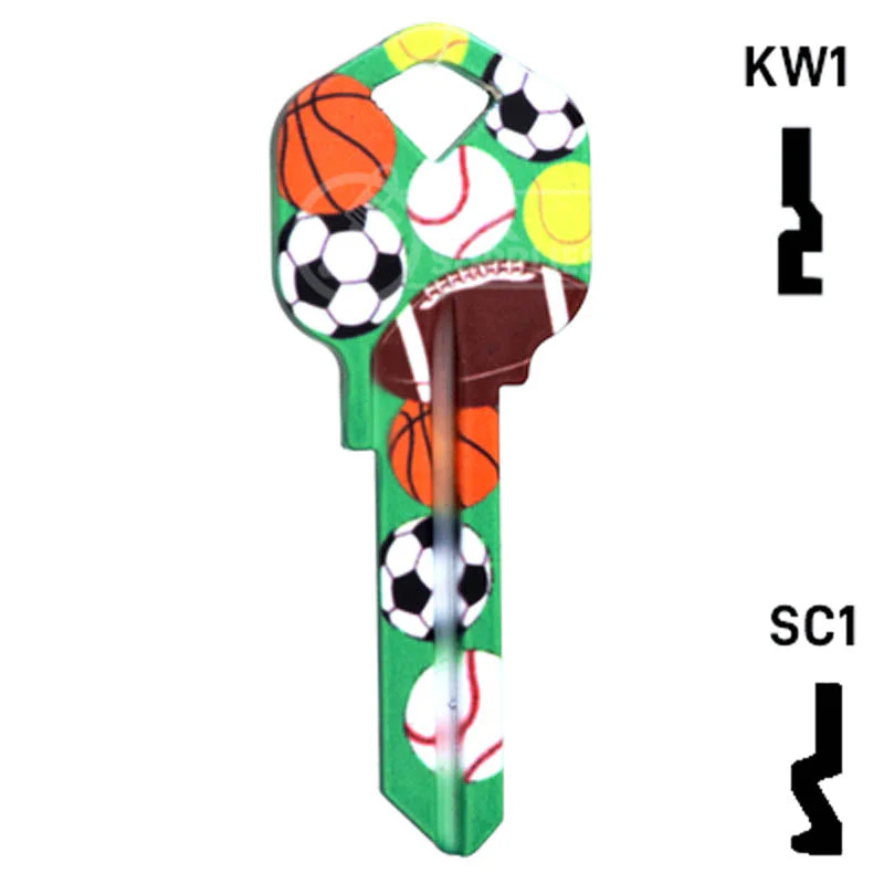 Happy Keys- Sports Key (Choose Keyway) - Image 3