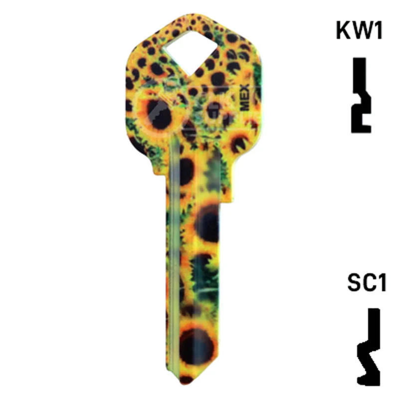 Happy Keys- Sunflowers Key (Choose Keyway) - Image 12