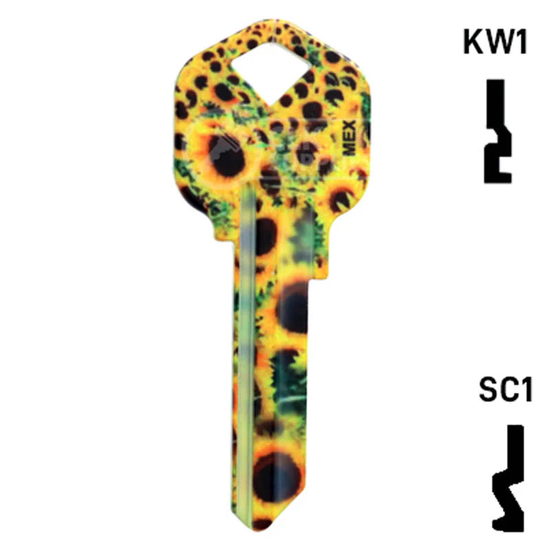 Happy Keys- Sunflowers Key (Choose Keyway) - Image 14