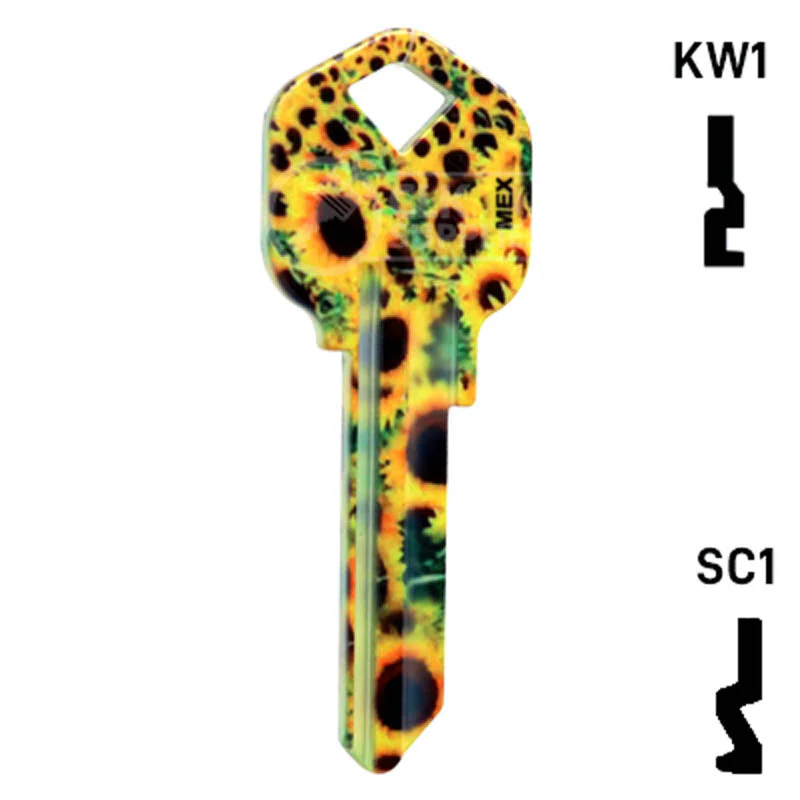 Happy Keys- Sunflowers Key (Choose Keyway) - Image 15