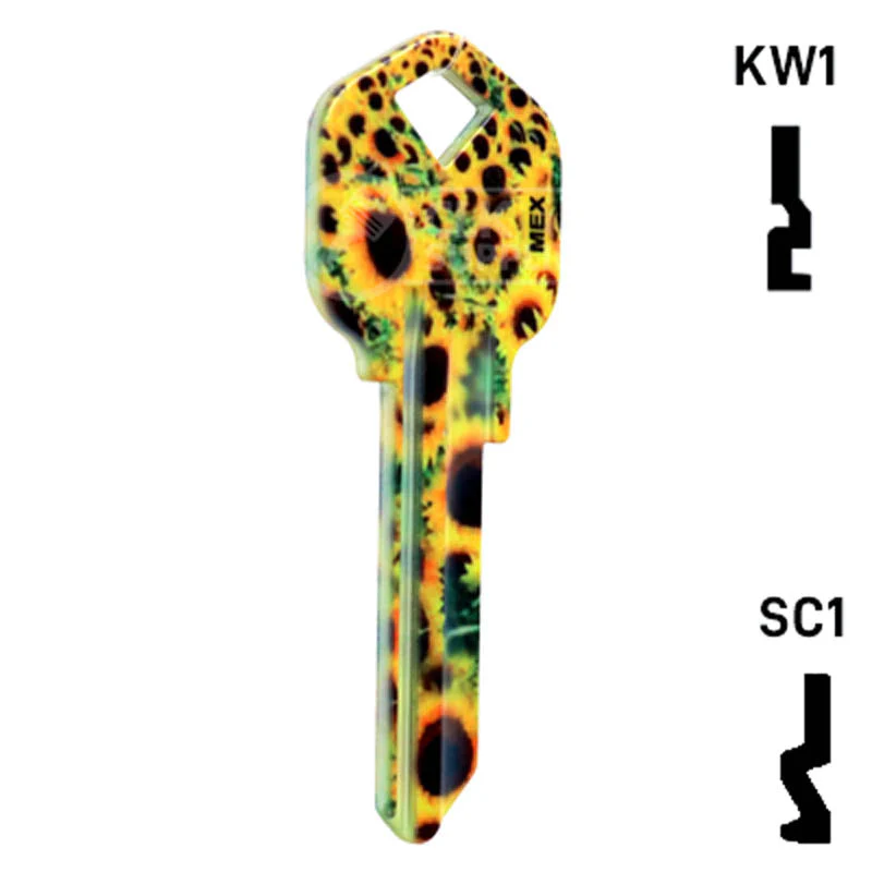 Happy Keys- Sunflowers Key (Choose Keyway) - Image 16