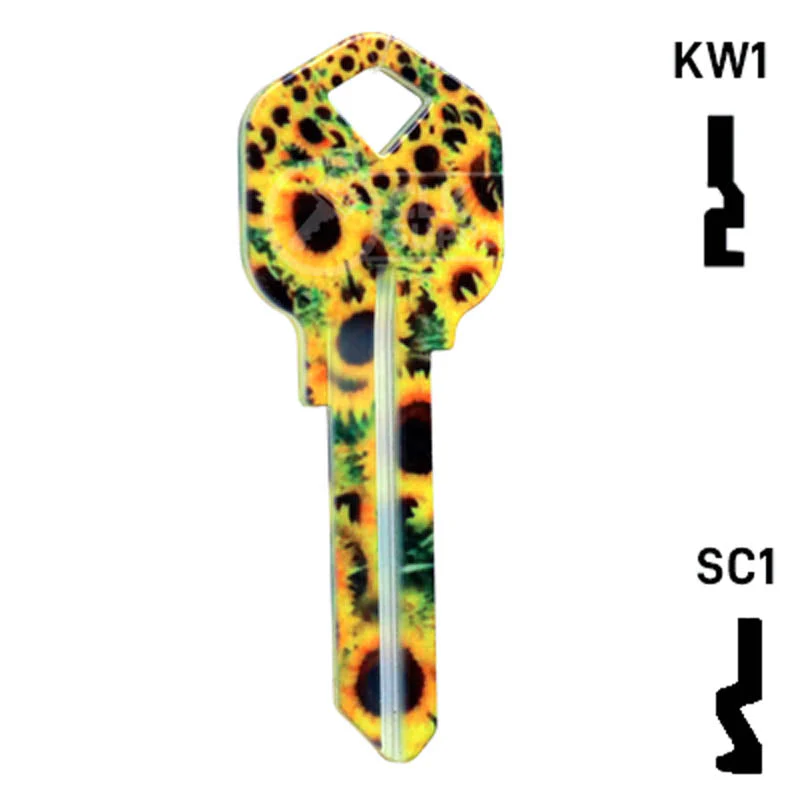 Happy Keys- Sunflowers Key (Choose Keyway) - Image 3