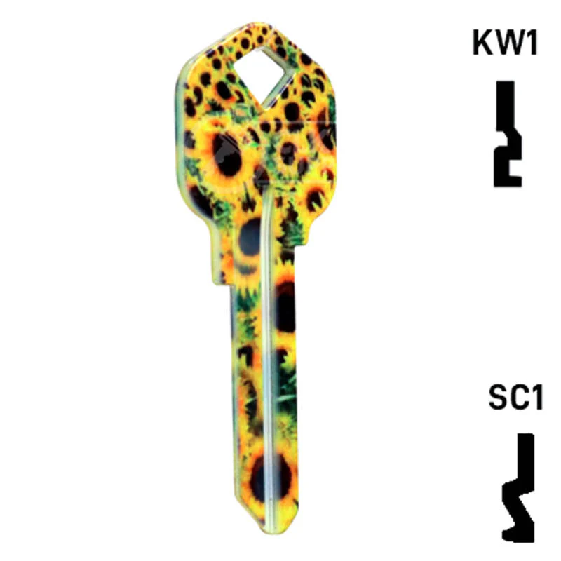 Happy Keys- Sunflowers Key (Choose Keyway) - Image 4