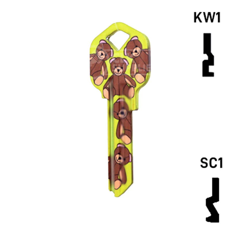Happy Keys- Teddy Bear Key (Choose Keyway) - Image 11