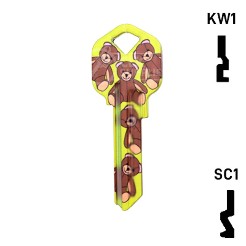 Happy Keys- Teddy Bear Key (Choose Keyway) - Image 12