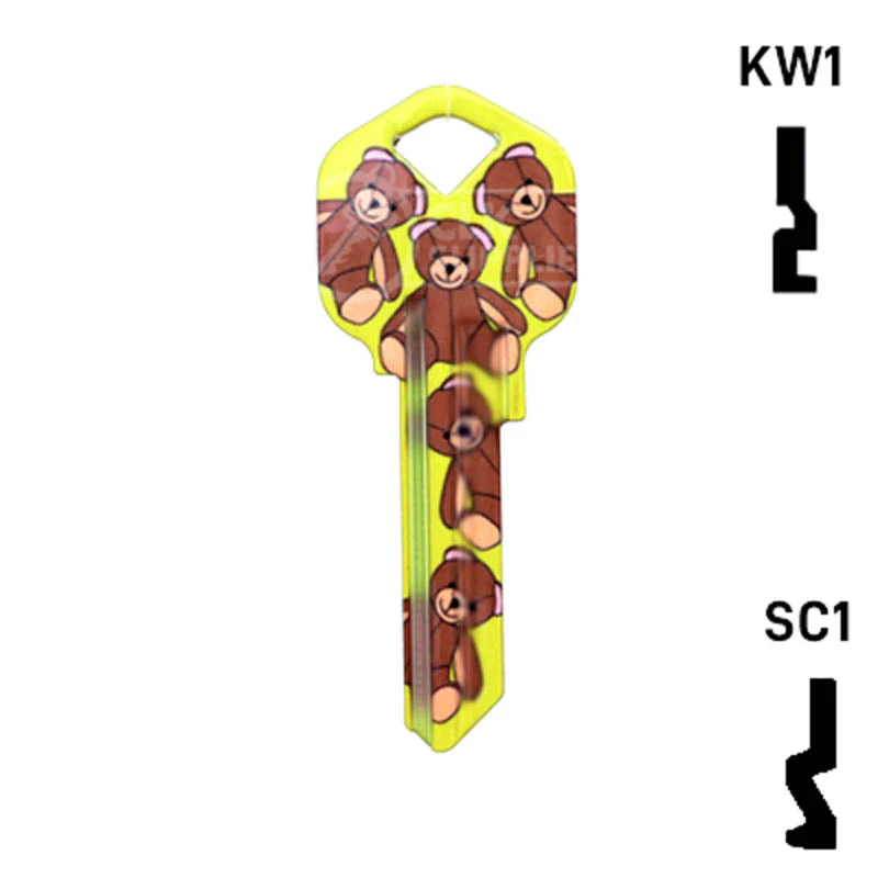 Happy Keys- Teddy Bear Key (Choose Keyway) - Image 13