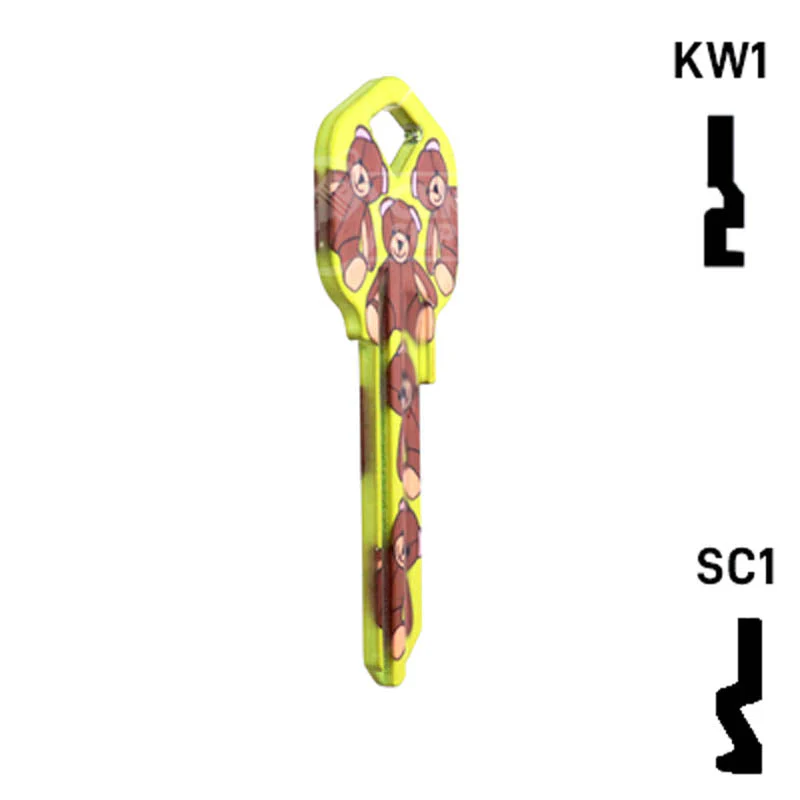 Happy Keys- Teddy Bear Key (Choose Keyway) - Image 17