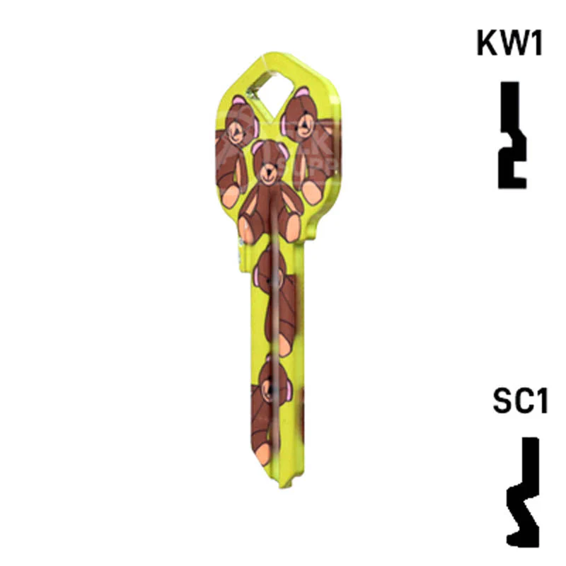 Happy Keys- Teddy Bear Key (Choose Keyway) - Image 22