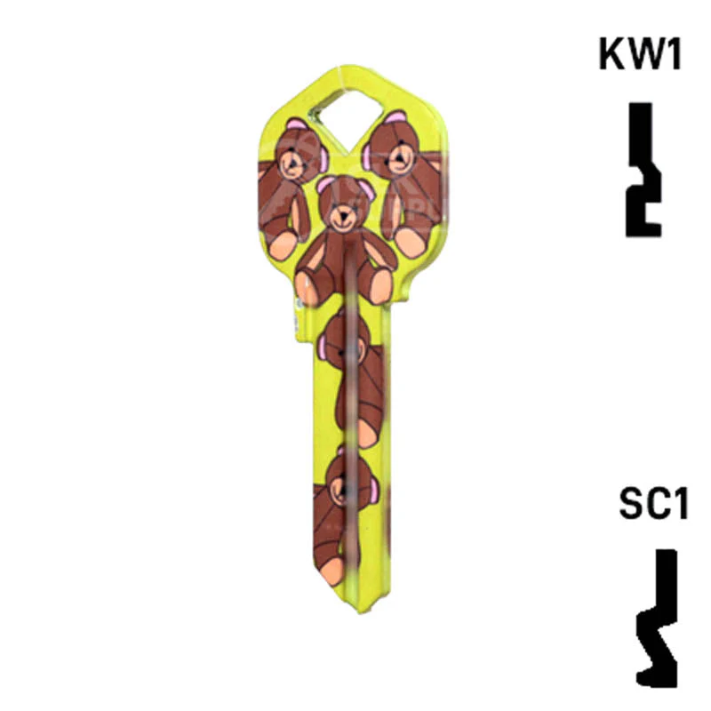 Happy Keys- Teddy Bear Key (Choose Keyway) - Image 23