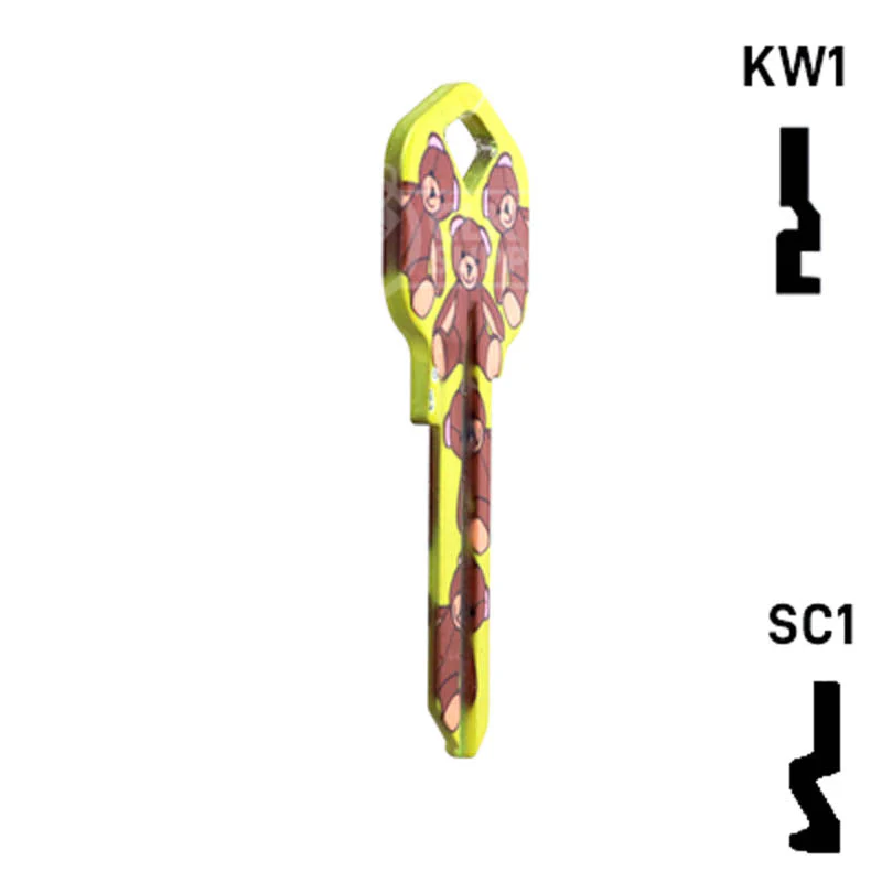Happy Keys- Teddy Bear Key (Choose Keyway) - Image 5