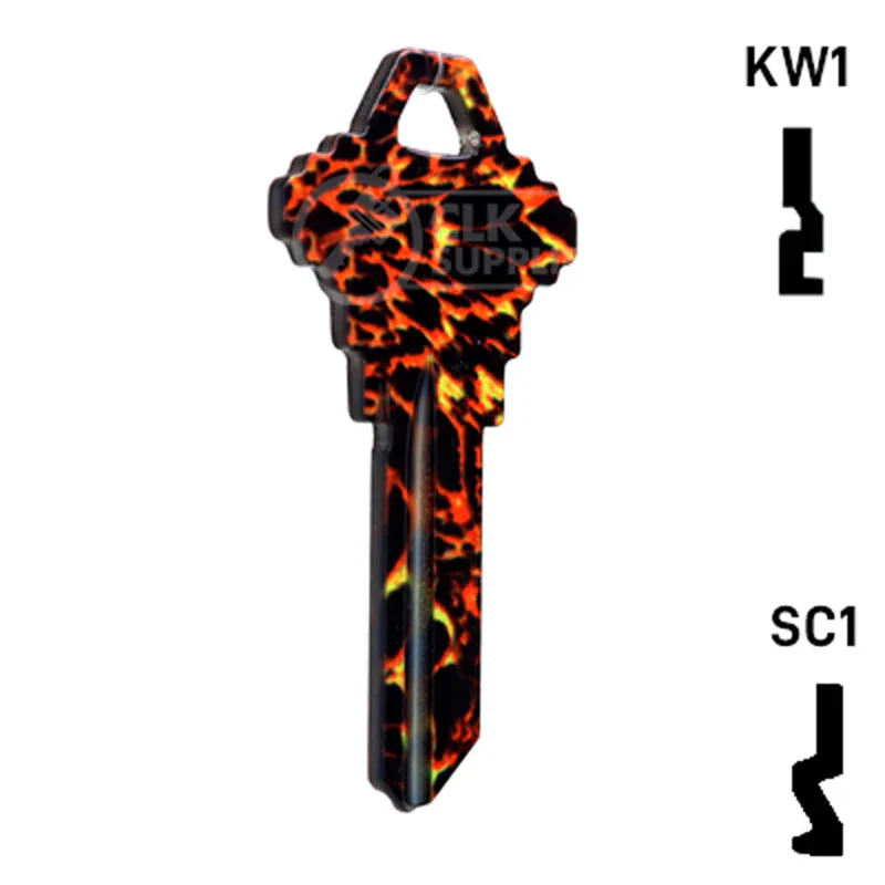 Happy Keys- Tiger Print Key (Choose Keyway) - Image 16
