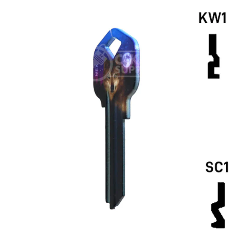 Happy Keys- Wolf Key (Choose Keyway) - Image 10